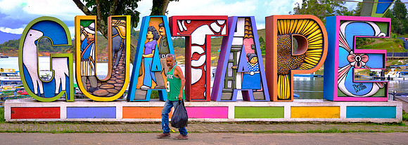 We drove to the nearby town of Guatapé.