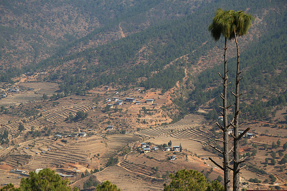 On the road to Paro, Bhutan