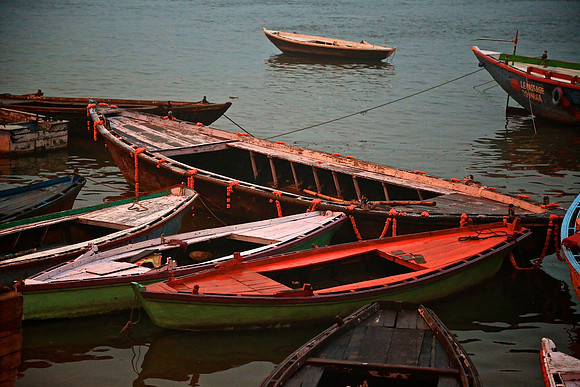 Early morning on the Ganges River, Varanasi, India