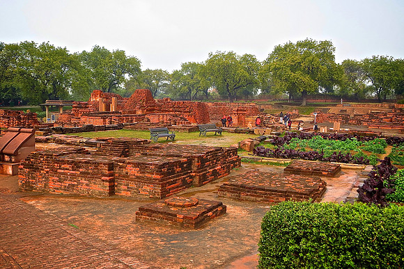The deer park in Sarnath is where Gautama Buddha first taught the Dharma after attaining enlightenment.