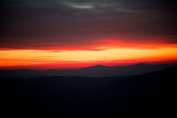 Sunrise: Pounding Mill Overlook, Blue Ridge Parkway, Brevard, NC