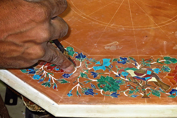 Marble cutting in Agra