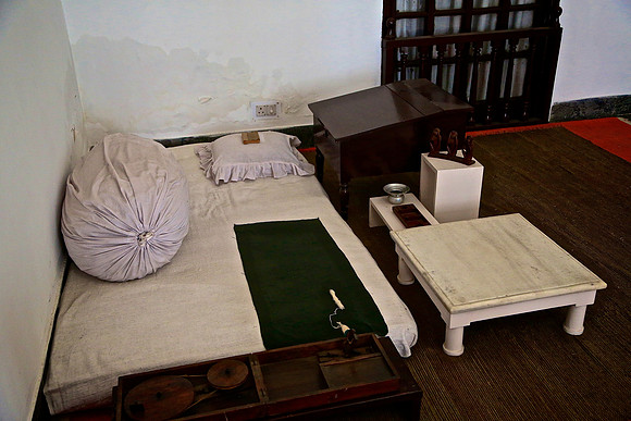 Mahatma Gandhi's (1869-1948) bedroom