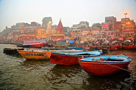 Early morning on the Ganges River, Varanasi, India