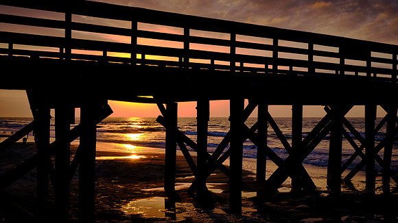 Sunrise over Isle of Palms Pier, Charleston, SC