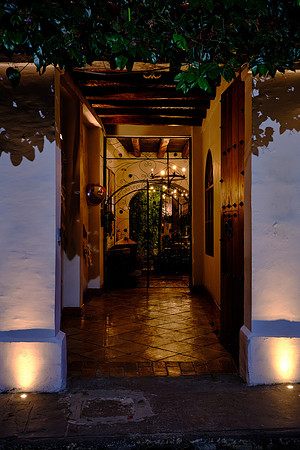 The front door to our hotel is always a welcome sight.